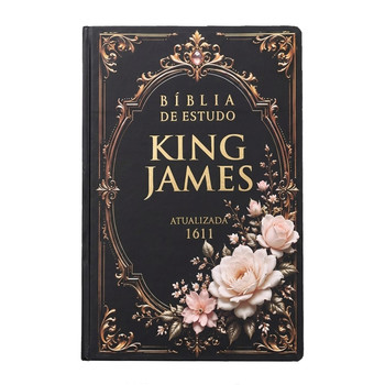 Bíblia de Estudo King James 1611 | KJA 400 Anos | Full Collor | Capa Dura Preta Com Rosas