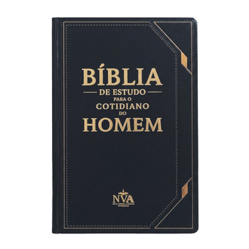 Bíblia de Estudo Para o Cotidiano do Homem | NVA | Full Collor | Capa Dura Preta