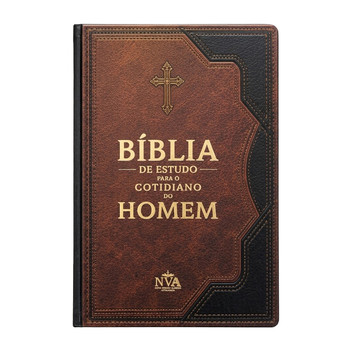 Bíblia de Estudo Para o Cotidiano do Homem | NVA | Full Collor | Capa Dura Bicolor