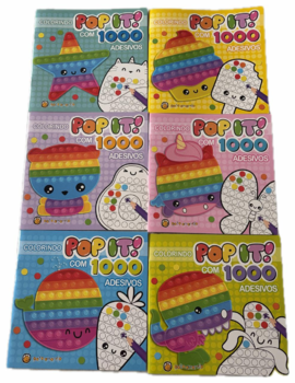 Coleção Pop it com adesivos - 6 Livrinhos