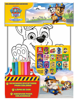 Patrulha Canina Colorindo com Adesivos