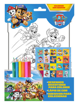 Patrulha Canina Colorindo com Adesivos