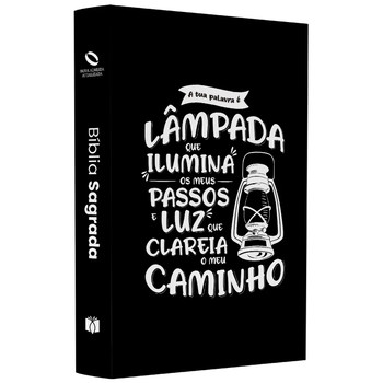 Bíblia sagrada lâmpada salmos 119 | naa | letra normal | capa ilustrada