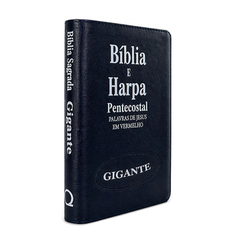 Bíblia Sagrada RC Com Harpa E Corinhos - Capa Zíper Azul