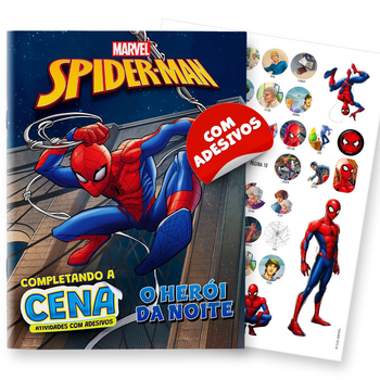 Completando a cena - atividades com adesivos: spider-man