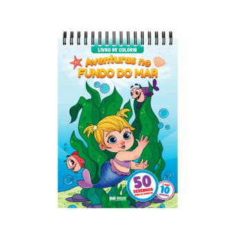 50 páginas para colorir: aventuras no fundo do mar