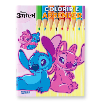 Disney colorir e aprender - stitch e angel