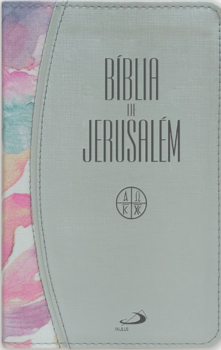Bíblia de Jerusalém - Média / Zíper - Cinza