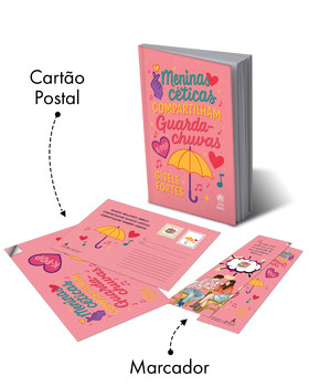 Meninas céticas compartilham guarda-chuvas + Brindes