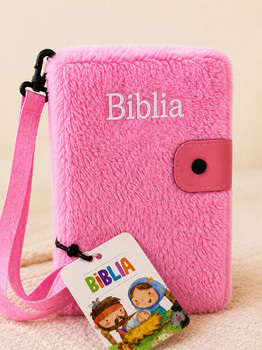 A Bíblia da Criança - Pelúcia Rosa