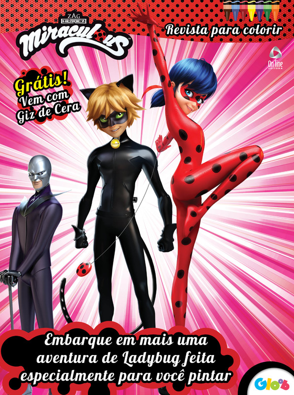 Título: Atividades e desenhos de Miraculous Ladybug para pintar