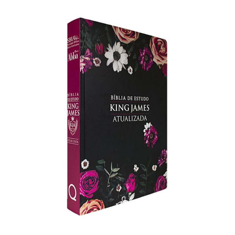 Bíblia De Estudo KJA - Letra Jumbo - Capa Floral Pink