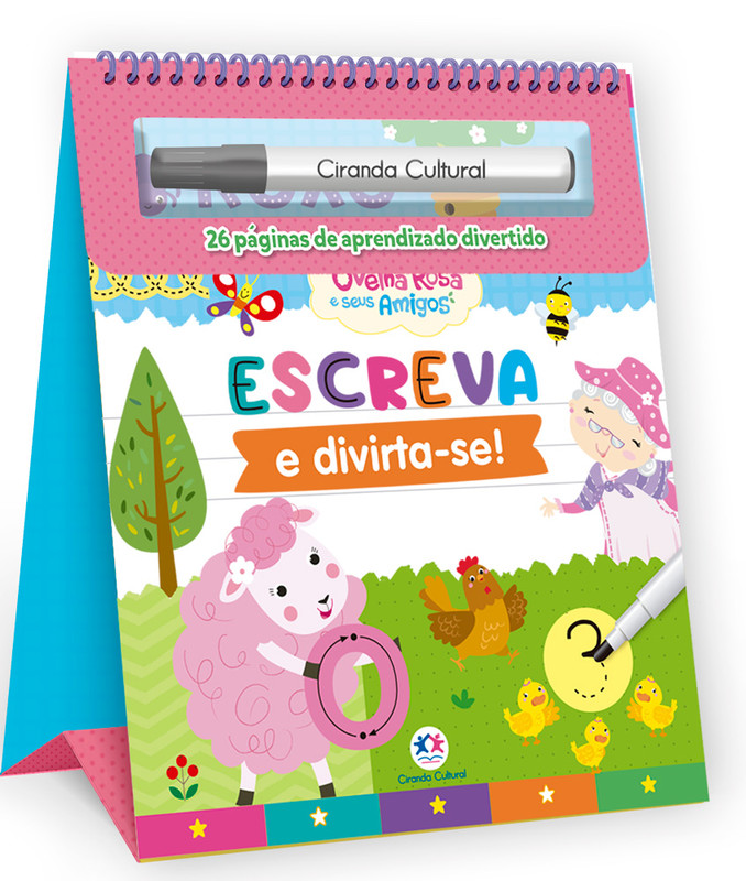 Ovelha Rosa - escreva e apague espiral