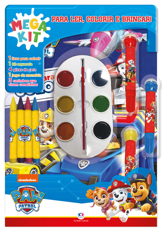 Kit Educação Infantil Patrulha Canina Pintura E Jogo Memória