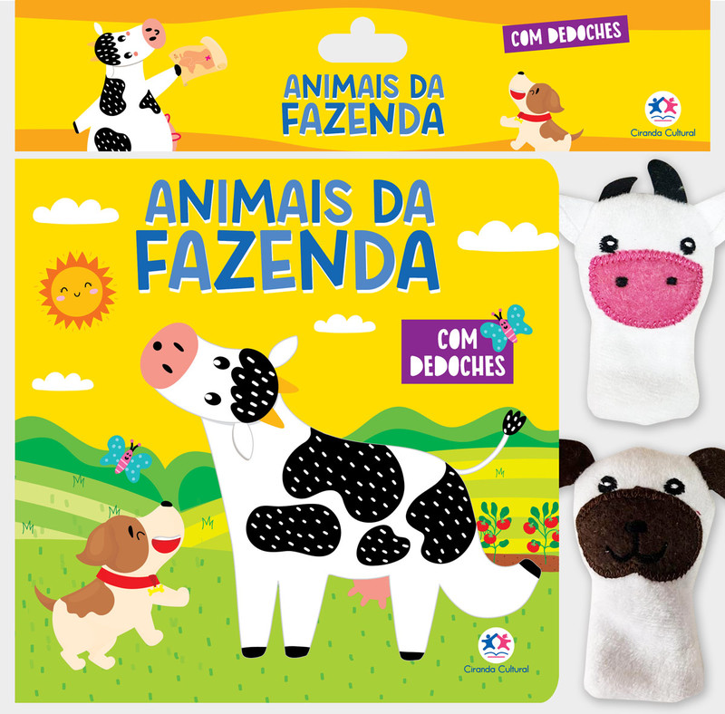 Animais da fazenda - Livro com dedoche