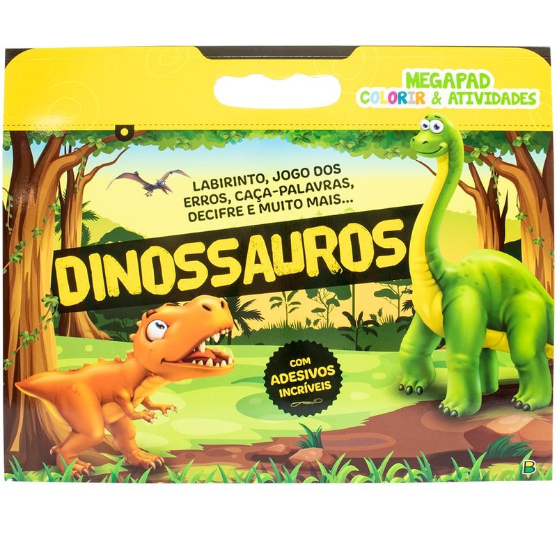 Livro Infantil Cores Em Ação! Dinossauro Para Colorir - Brasileitura