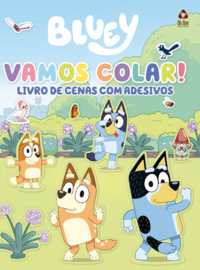 Bluey Livro de Cenas com Adesivos - Vamos Colar!