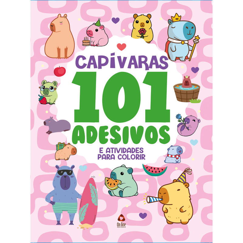 101 Adesivos Atividades e Desenhos para Colorir Capivaras