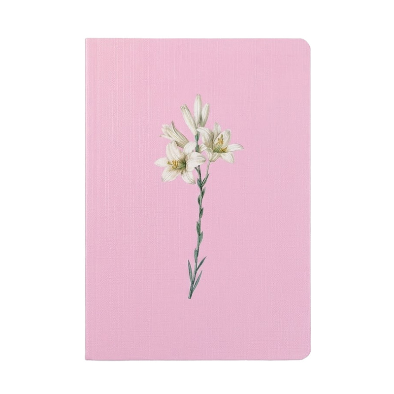 Livro Bloco de Anotações Lírios Rosa | Capa Brochura