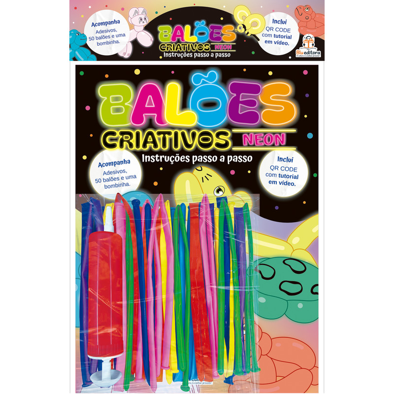 Meu livro-kit de balões criativos: neon
