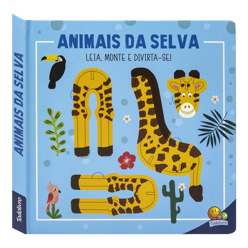 Leia, monte e divirta-se! Animais da selva