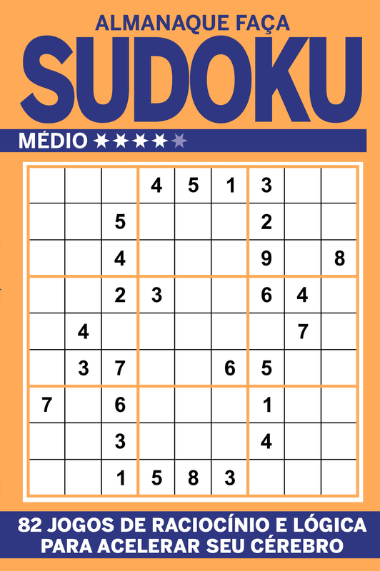 Jogo Sudoku - Fácil, Médio, Difícil , nº 82