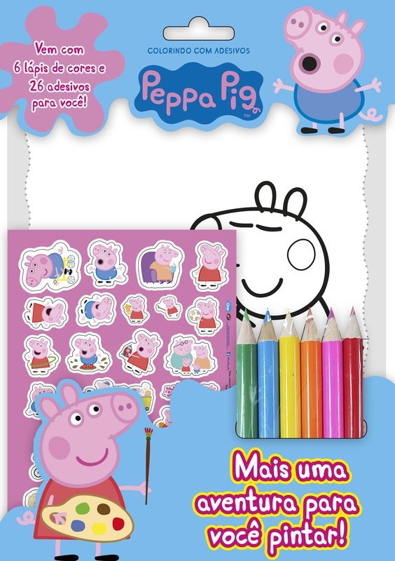 Peppa Pig - Colorindo com adesivos