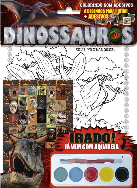 Dinossauros - Colorindo com adesivos