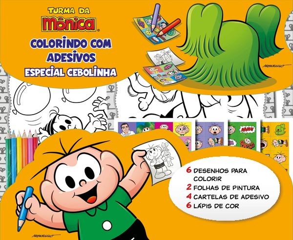 Turma da Mônica Colorindo com Adesivos Especial - Cebolinha
