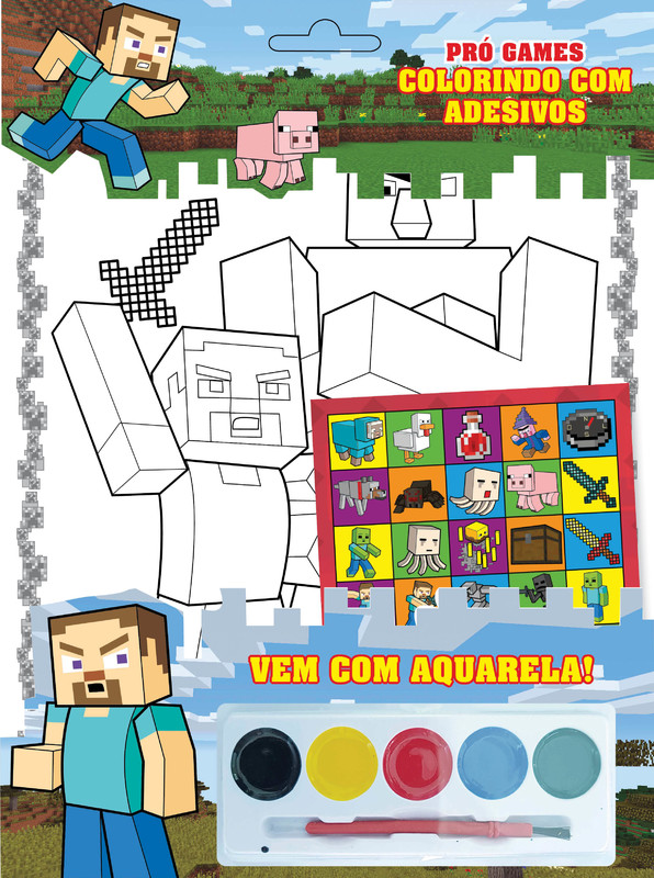 Desenho de Minecraft Jaguatirica para colorir