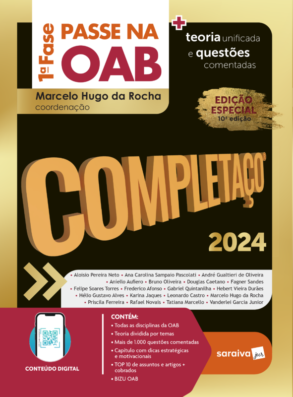 Passe na OAB 1ª fase - Completaço - Teoria unificada e questões comentadas - 2024