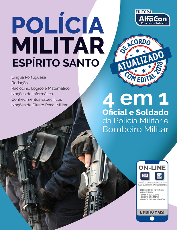 Polícia Militar do Espírito Santo - 4 em 1 - Oficial, soldado da Polícia Militar e Bombeiro Militar