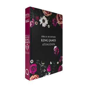 Bíblia De Estudo KJA - Letra Jumbo - Capa Floral Pink