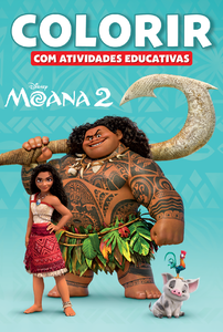 Colorir atividades educativas disney: moana 2