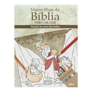 Maravilhas da bíblia para colorir: Daniel na cova dos leões